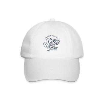 Speech therapy Every word counts Speech therapist Speech therapist - Baseball Cap - white/white - Front