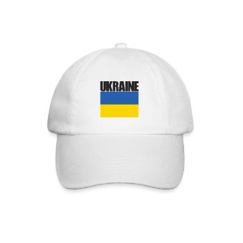 Ukraine, The Flag of Ukraine - Baseball Cap - white/white - Front
