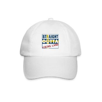 Straight outta Sweden Viking Land Gift Idea - Baseball Cap - white/white - Front