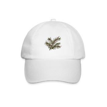 Leafy Plant 1 - Baseball Cap - white/white - Front