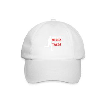 Laufen Sie alle Meilen Marathoner Gift - Baseballkappe - Weiß/Weiß - Vorne