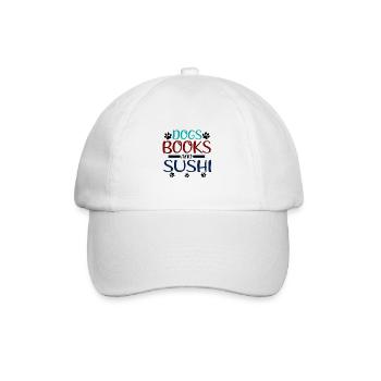Sushi Fan Cadeaux Chiens Livres et Sushi Dog Lover - Casquette classique - blanc/blanc - Devant