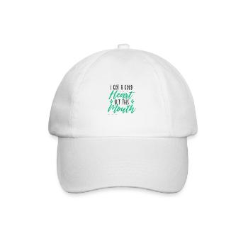 Sarcastique j’ai un bon cœur mais cette bouche - Casquette classique - blanc/blanc - Devant