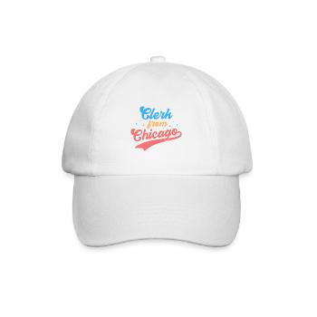 Retro Graphic Bank Clerk Bookkeeper Bank Employee - Baseballkappe - Weiß/Weiß - Vorne