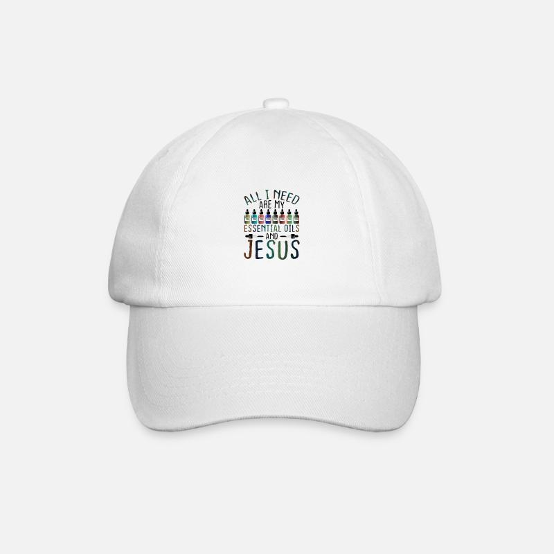 Christliches Geschenk EO Praktiker Alles, was ich brauche - Baseballkappe - Weiß/Weiß