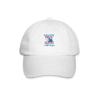 Cadeau de couturière si vous utilisez mes ciseaux en tissu - Casquette classique - blanc/blanc - Devant