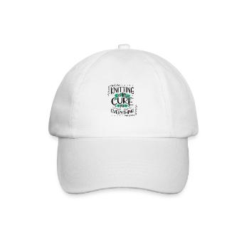 Stricker Geschenk Stricken ist das Heilmittel für alles - Baseballkappe - Weiß/Weiß - Vorne