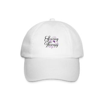 Näherin Geschenk Nähen ist meine Therapie Quilterin Geschenke - Baseballkappe - Weiß/Weiß - Vorne