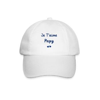je t'aime Papy - Casquette classique - blanc/blanc - Devant