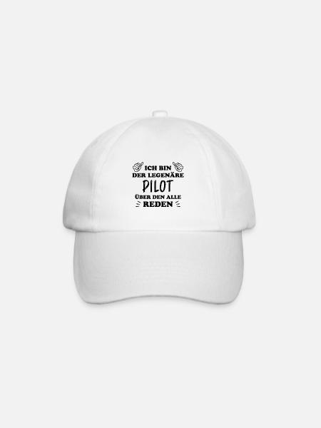 Pilot Lustige Spruch Flug Flugsport Pilot Geschenk - Baseballkappe - Weiß/Weiß