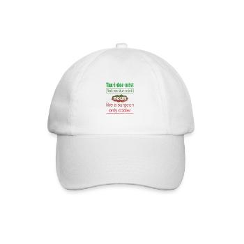 Définition de taxidermiste comme une glacière de chirurgien seulement - Casquette classique - blanc/blanc - Devant