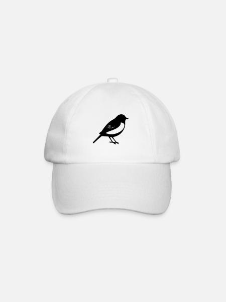 Vogel - Baseballkappe - Weiß/Weiß