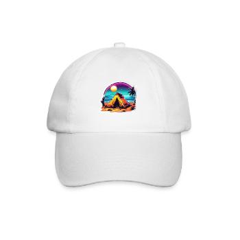 Forêt / Sauvage / Tente / Sauvage / Arbres / Vie - Casquette classique - blanc/blanc - Devant