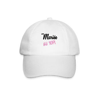 WEDDING. HEART. COUPLE. JUST MARRIED. Bachelorette party - Baseball Cap - white/white - Front