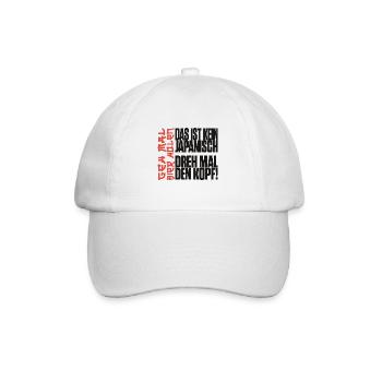 Das ist kein Japanisch Geh mal Bier holen Malle - Baseballkappe - Weiß/Weiß - Vorne