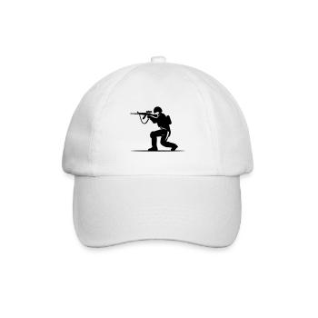 Soldier Icon - Baseball Cap - white/white - Front