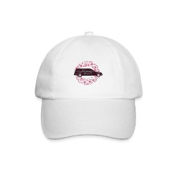 Hearse funeral home floral undertaker - Baseball Cap - white/white - Front