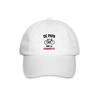 Ce papa aime la grimpette humour vélo sexe - Casquette classique - blanc/blanc - Devant