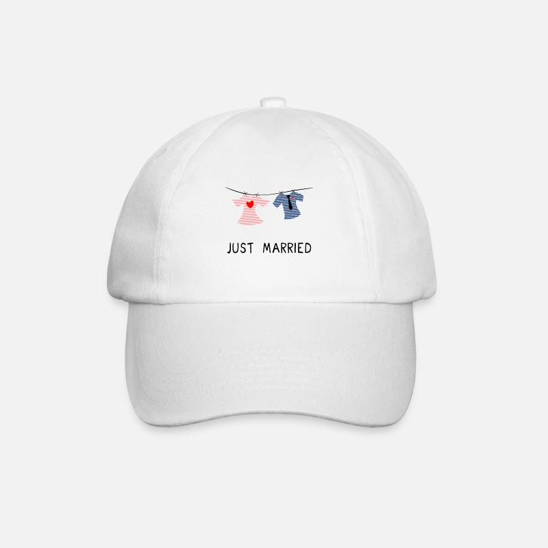 JUST MARRIED. MARRIED. VIVE LES MARIES - Casquette classique - blanc/blanc