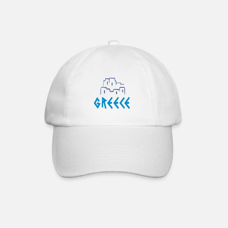 Greece - Baseballkappe - Weiß/Weiß