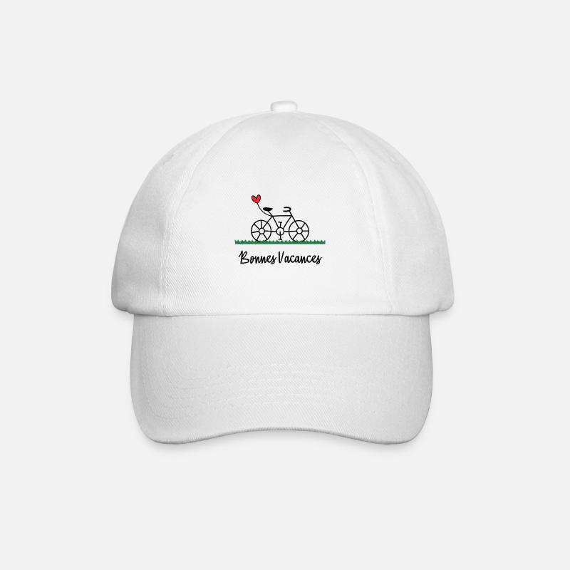 VELO. VACANCES. VIVE LES VACANCES. VACANCES - Casquette classique - blanc/blanc