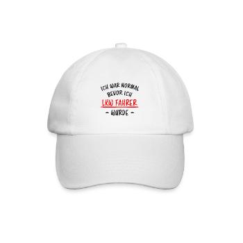 LKW Fahrer Lustige Spruch Lastkraftwagen Geschenk - Baseballkappe - Weiß/Weiß - Vorne