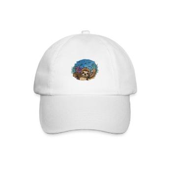 Scuba Diving Sloth Lazy Animal Diving I Gift - Baseball Cap - white/white - Front