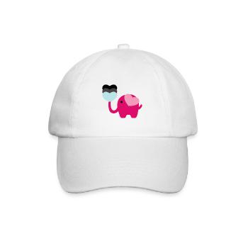 Elephant Family Mama Baby T-Shirt - Baseball Cap - white/white - Front