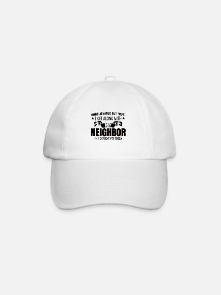 Morsomt nabositat - Baseballcap - hvit/hvit