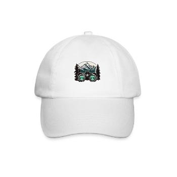 Binoculars / Observation / Observation / Adventure - Baseball Cap - white/white - Front