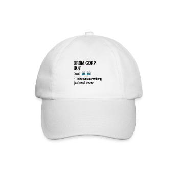 Drum Corps Marching Band Drum Corp Boy Music Percu - Casquette classique - blanc/blanc - Devant