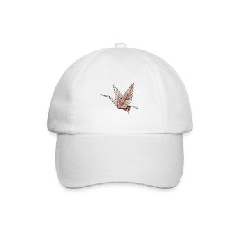 Origami Crane - Baseball Cap - white/white - Front