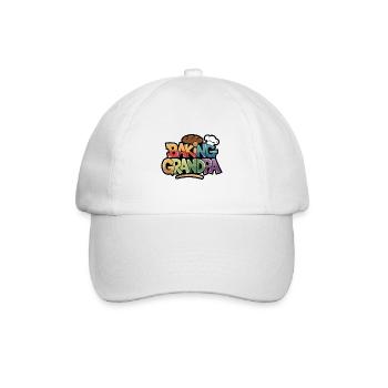 Hier kommt der backende Opa lustiger Bäckerspruch - Baseballkappe - Weiß/Weiß - Vorne