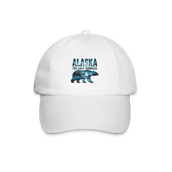 Alaska Last Frontier für einen Wanderer und - Baseballkappe - Weiß/Weiß - Vorne