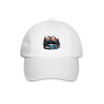 Montagnes Paysage extérieur - Casquette classique - blanc/blanc - Devant