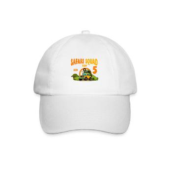 Safari Anniversaire Motif 5 Ans Garçons - Casquette classique - blanc/blanc - Devant