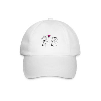 Liebevolles Geschenk für deinen Schatz - Baseballkappe - Weiß/Weiß - Vorne