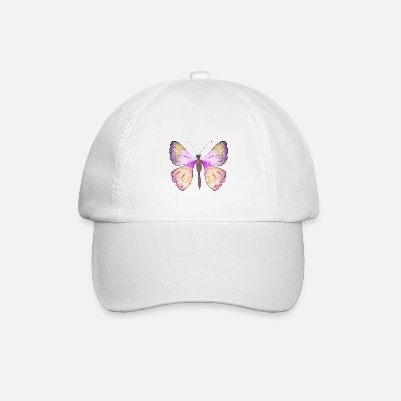 Schmetterling Frühling - Baseballkappe - Weiß/Weiß