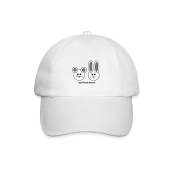 Mouse and rabbit - best friends - best friends - Baseball Cap - white/white - Front