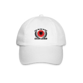 Ich Bin Albaner | Albanien Albanisch Geschenkideen - Baseballkappe - Weiß/Weiß - Vorne
