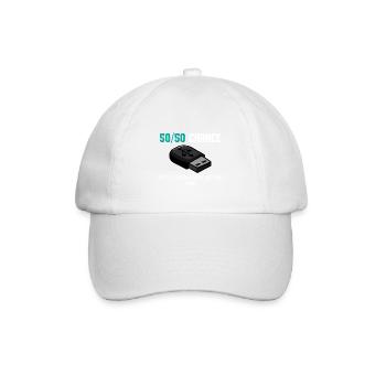 USB 50/50 Humorous Person Gift - Baseball Cap - white/white - Front
