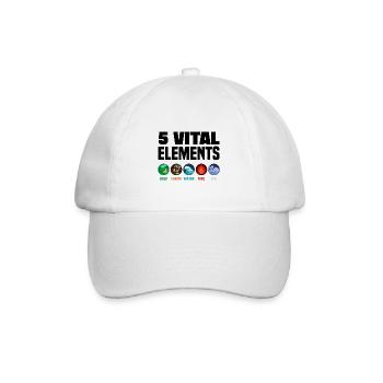 5 Vital Elements Golf Player Golfing Golfer Golf C - Baseballkappe - Weiß/Weiß - Vorne