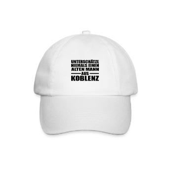 Alter Mann Koblenz Rentner Geburtstag - Baseballkappe - Weiß/Weiß - Vorne