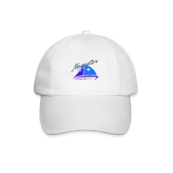 navigator sailor skipper sailingboat sailing gift - Baseball Cap - white/white - Front
