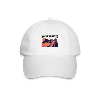 Born To Hike Trekking Mountaineering Hiking Hiker - Baseballkappe - Weiß/Weiß - Vorne