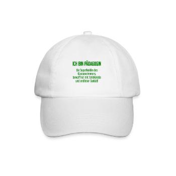 Pädagogin - Die Superheldin des Klassenzimmers! - Baseballkappe - Weiß/Weiß - Vorne