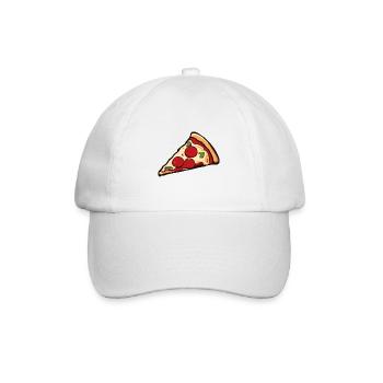 Pizza / Fast Food / Italian / Margherita - Baseball Cap - white/white - Front