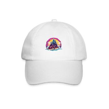 Sandcastle / Building / Playing / Castle / Holiday - Baseball Cap - white/white - Front