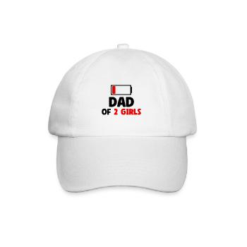 Papa de 2 filles - Casquette classique - blanc/blanc - Devant