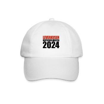 Leverkusen - Deutscher Meister 2024 - Baseballkappe - Weiß/Weiß - Vorne